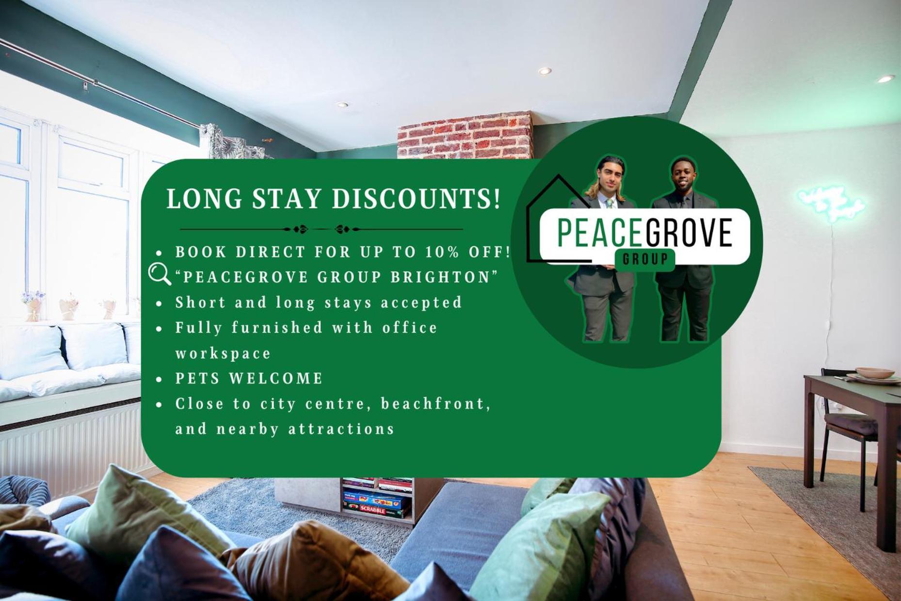 Three Bedroom House By Peacegrove Homes Short Lets & Serviced Accommodation Brighton With Free Wifi & Pet Friendly Екстериор снимка